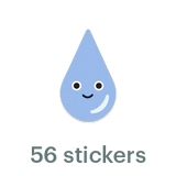 Mossery Stickers: Water Droplet (STC-008)