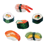 Artist Series Stickers: Sushi (STC-518)
